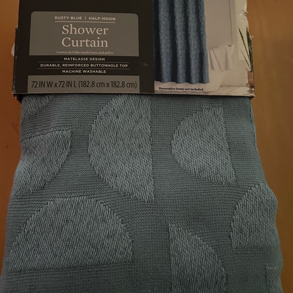 Better Homes And Gardens Dusty Blue Shower Curtain